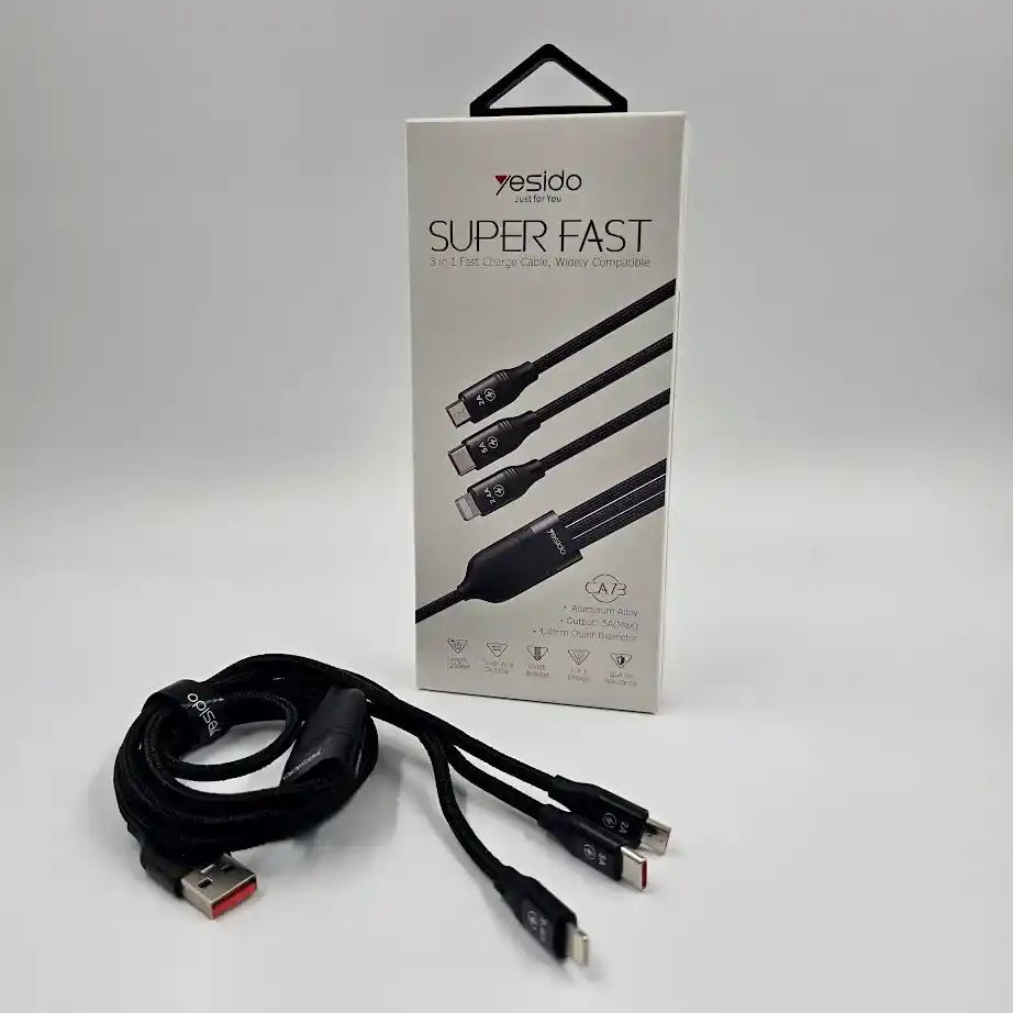 Cable usb 3 en 1 a usb-a (1.2M) Yesido CA73