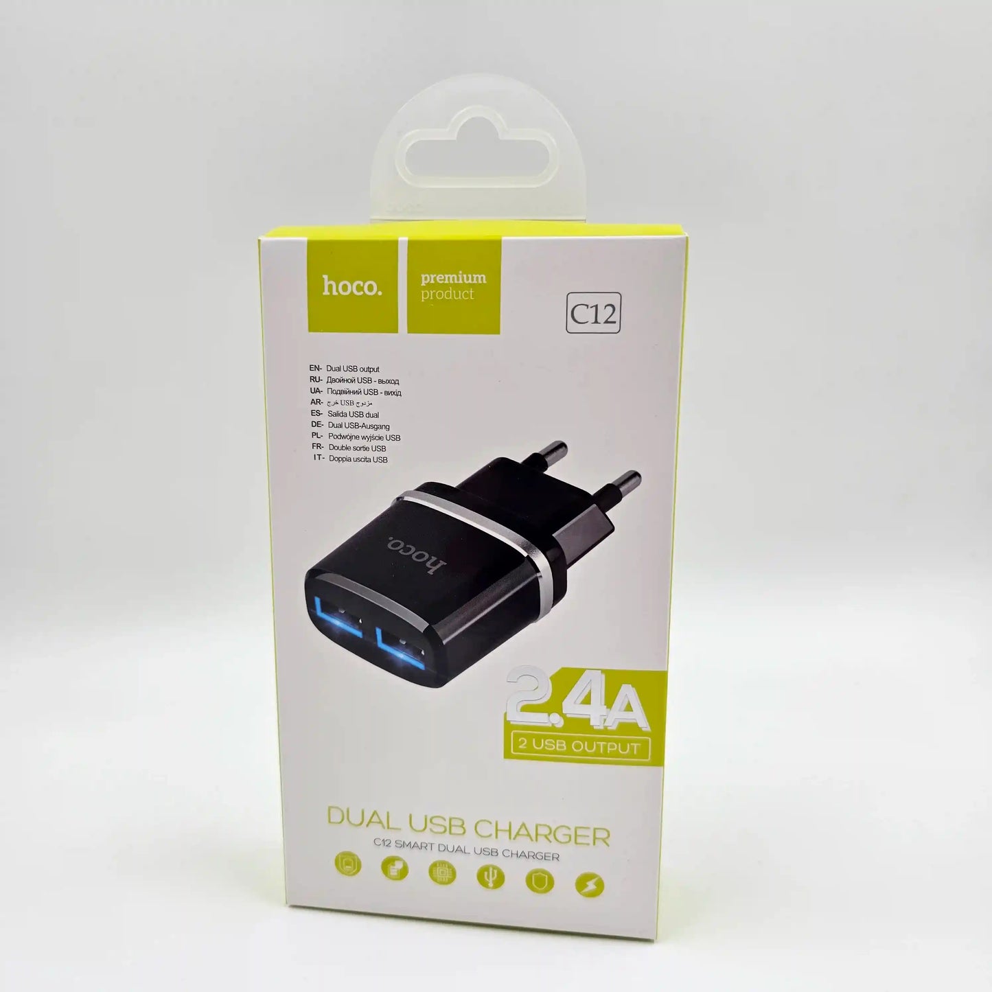 Cargador adaptador dual 2.4A HOCO C12