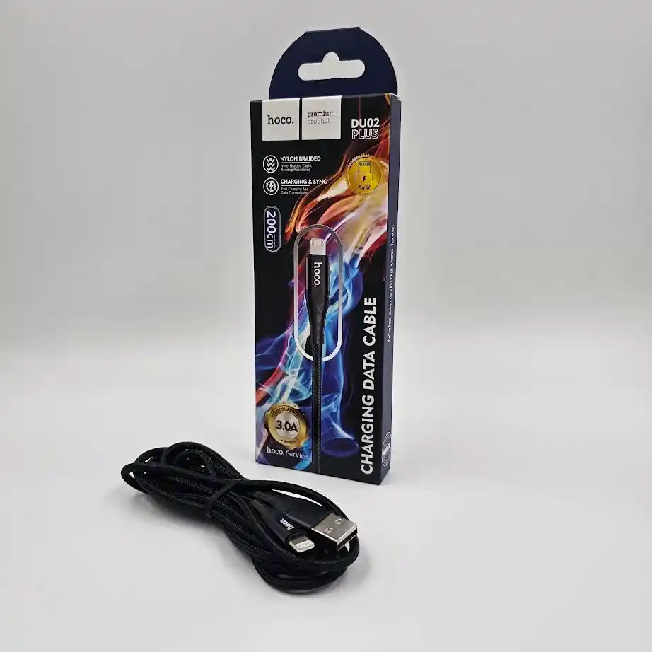 Cable lightning a usb-a trenzado (2M) HOCO DU02 Plus