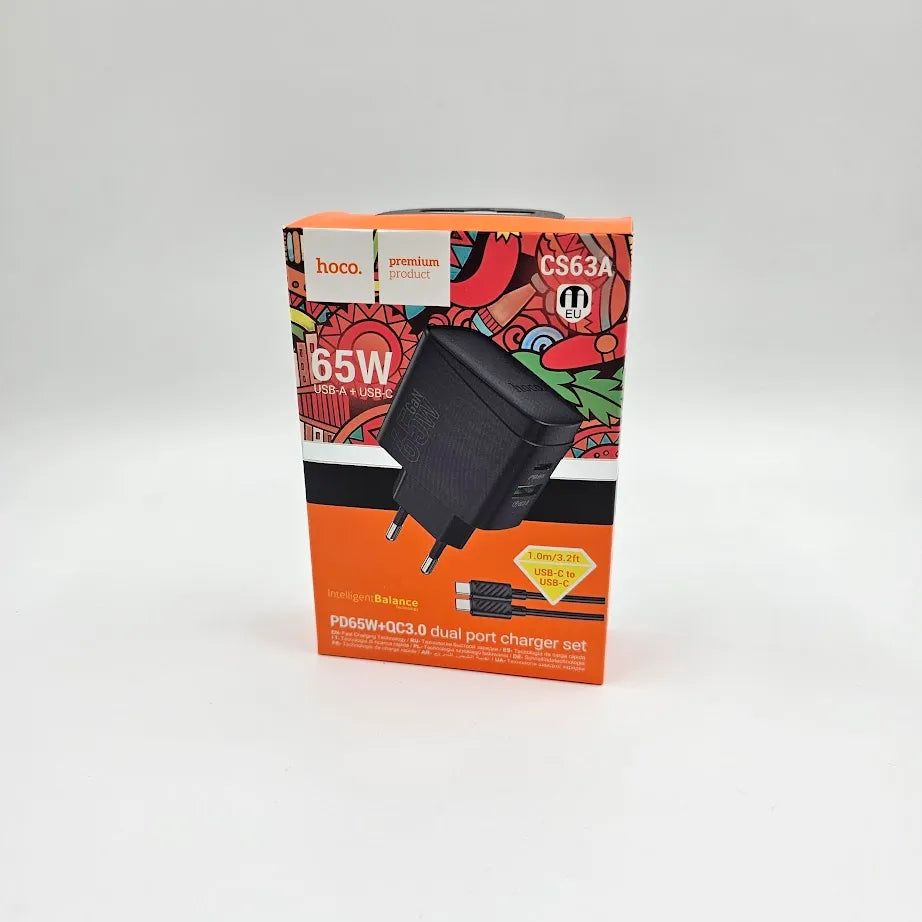 Cargador dual usb-c 65W HOCO CS63A