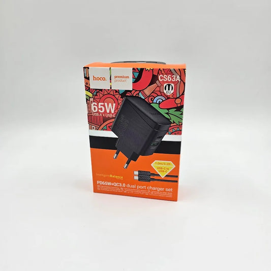 Cargador dual usb-c 65W HOCO CS63A