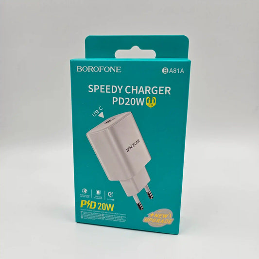 Cargador adaptador usb-c 20W BOROFONE BA81A