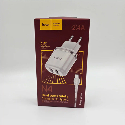 Cargador dual usb-c 2.4A HOCO N4