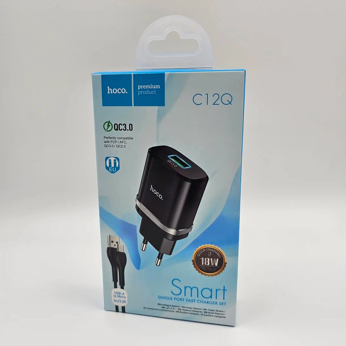 Cargador micro-usb 18W HOCO C12Q